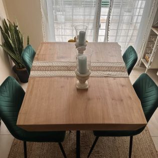 mesa de comedor de madera maciza de platano de sombra platanero sevilla rustica 150 cm (2)